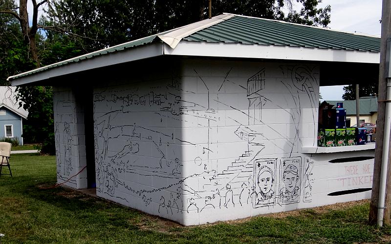 Joe Tinker Field concession stand mural