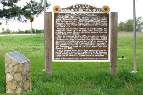 Prudence Crandall Kansas and Connecticut Historical Markers