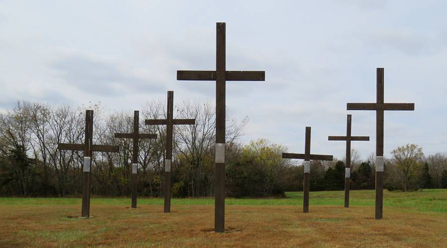 Potawatomi Indian memorial crosses