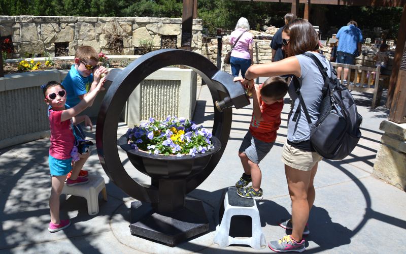 Outdoor kaleidoscopes at Botanica in Wichita