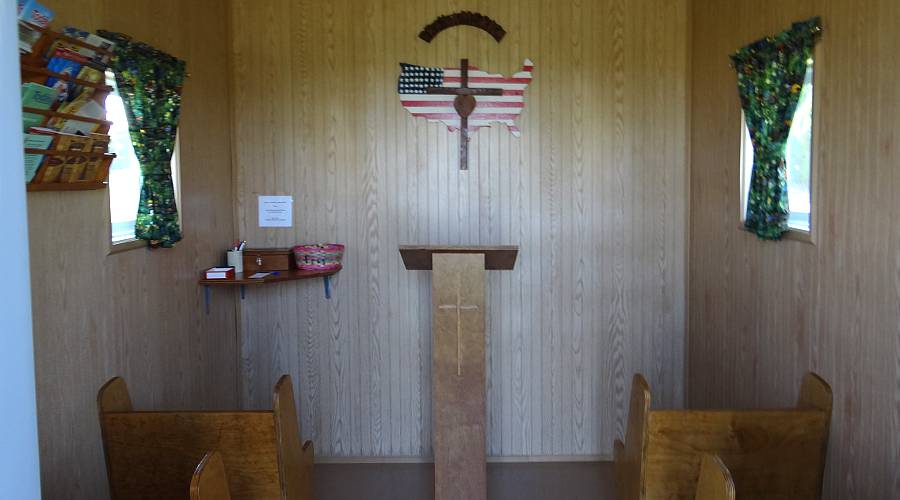 Interoir of the U. S. Center Chapel at Geographic Center