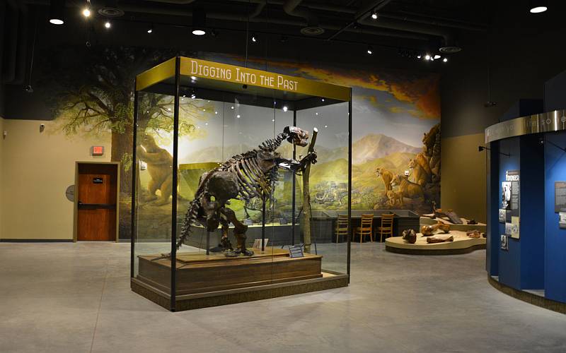 La Brea tar pits exhibit