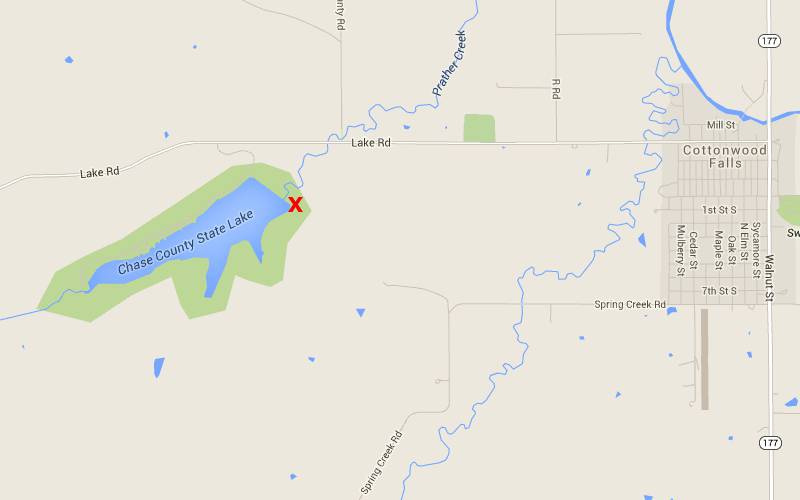 Chase Lake Falls Cottonwood Falls, Kansas