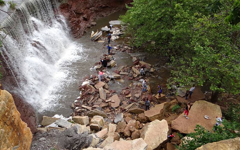 Cowley Lake Waterfall in 2015