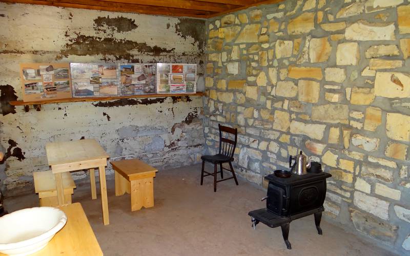 Home on the Range cabin interior in 2014