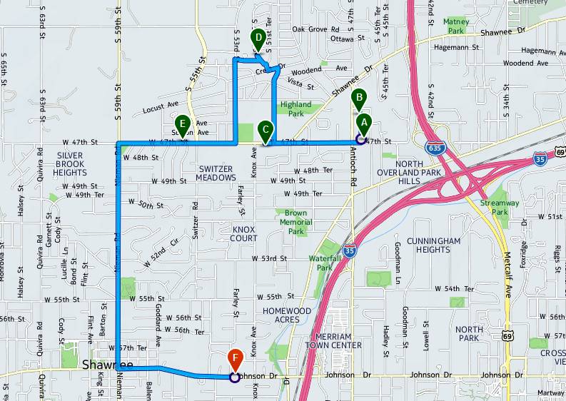 North Johnson County - South Wyandotte County Christmas Map