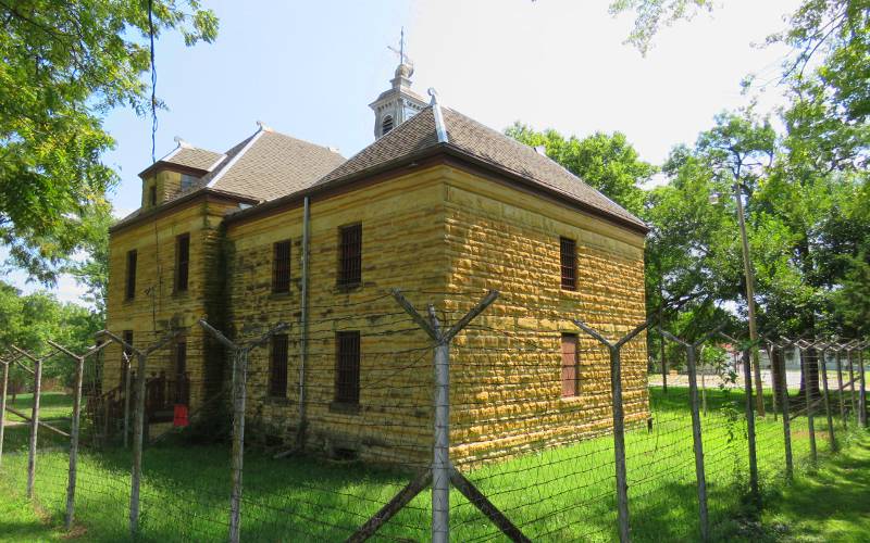 Jewell County Jail prison yard