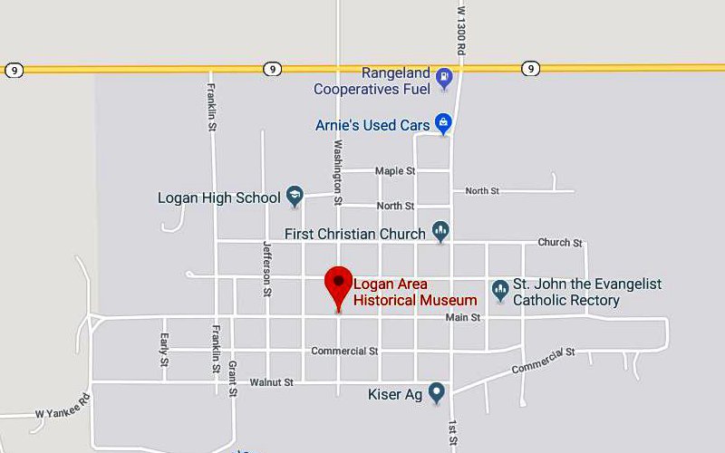 Logan Area Historical Museum Map - Logan, Kansas