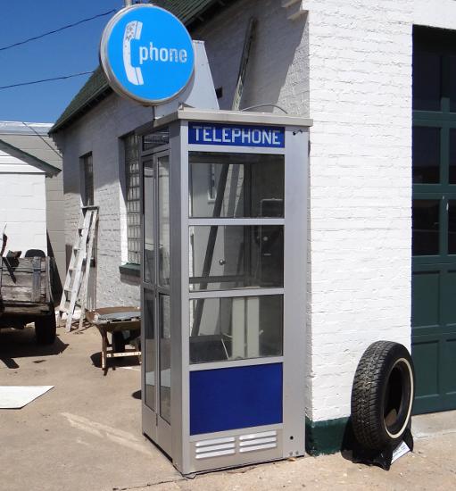 Vintage Conoco Station phone booth - Norton, Kansas