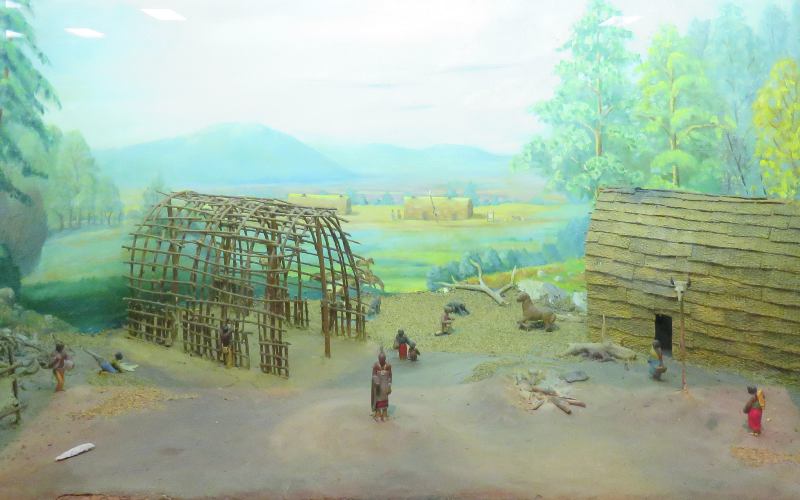 Osage Indian village model