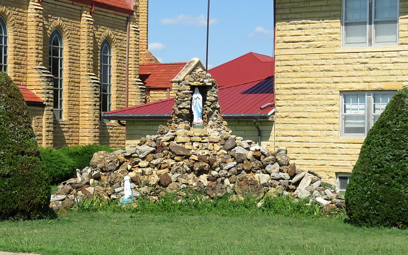 Grotto at St. Joseph's Church in Liebenthal, Kansas