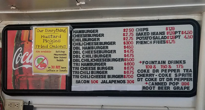 Burger Station Menu - Winfield, Kansas