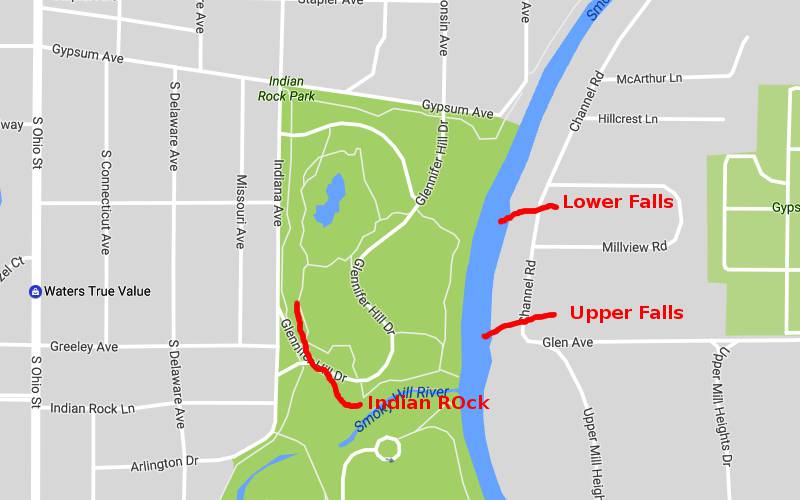 Indian Rock Park Map - Salina, Kansas