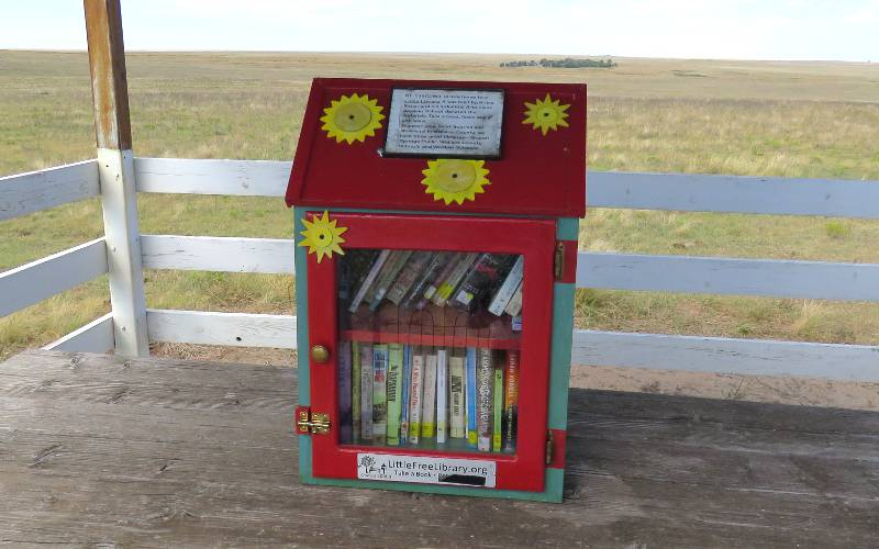 Little Free Library at Mount Sunflower in Kansas
