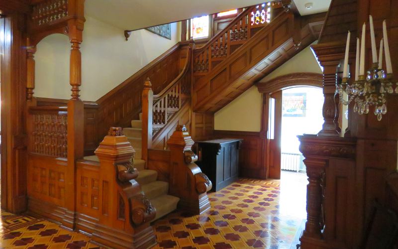 ornate wooden stairs