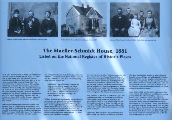 Mueller-Schmidt House Museum (1881), Dodge City, Ford County, Kansas (KS)