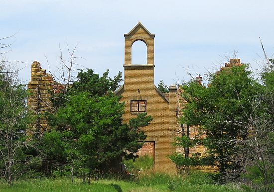 Sacred Heart Church Ruins - Emmeram, Kansas