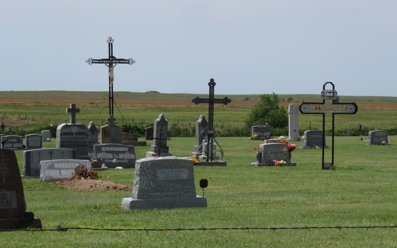 Sacred Heart Cemetery Volga crosses