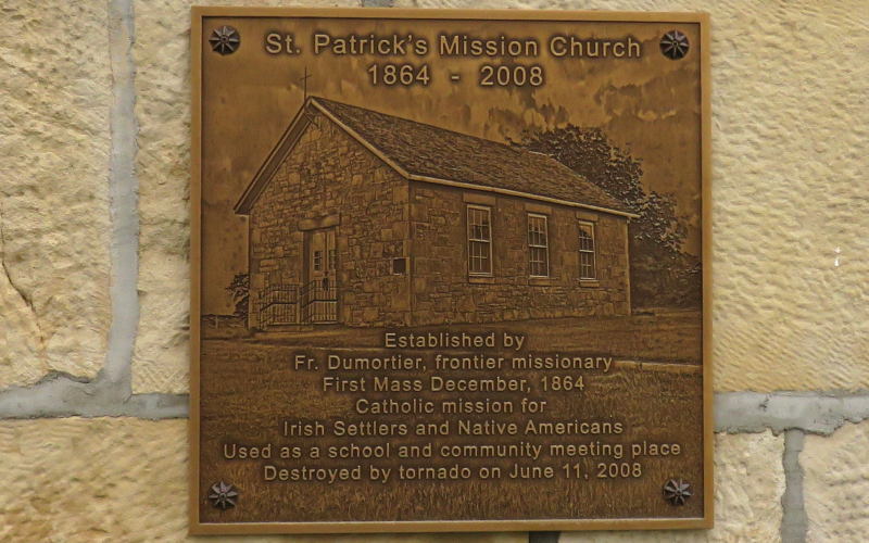 St. Patrick's Mission Church bronze plaque
