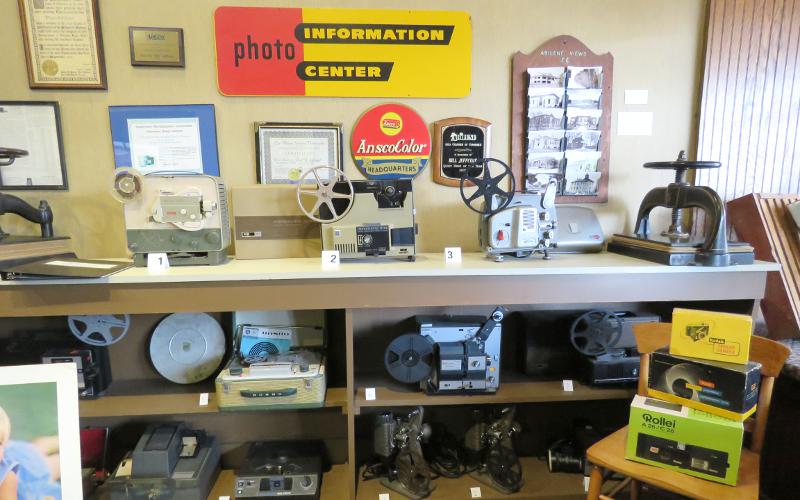 Movie projectors at the Jeffcoat Photography Studio Museum