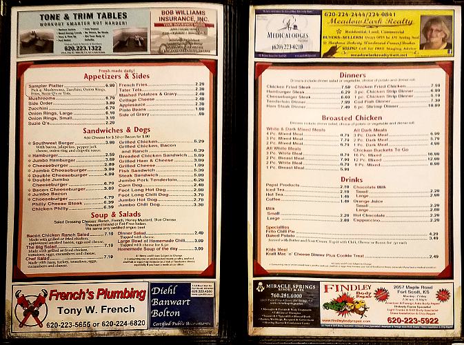 Nu Grille menu