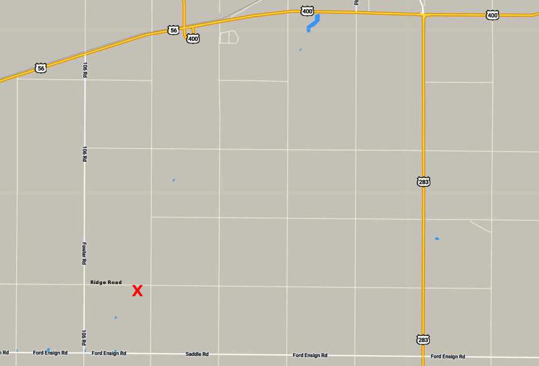 Amish Cemetery Map - Dodge City, Kansas