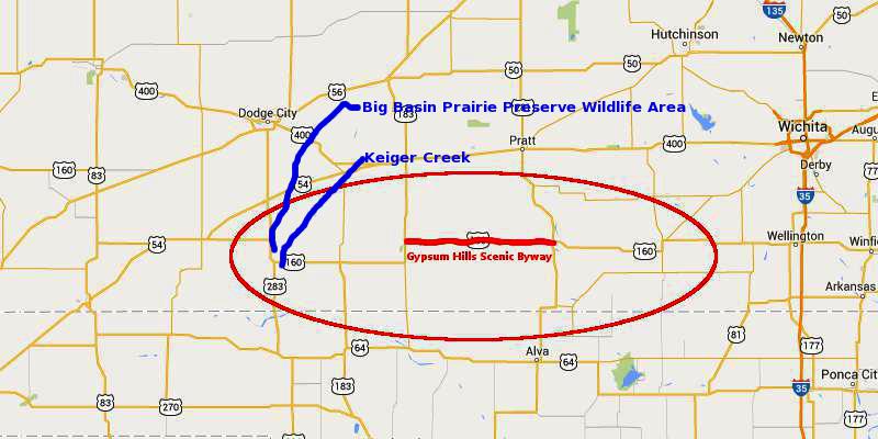 Gypsum Hills Scenic Byway Map