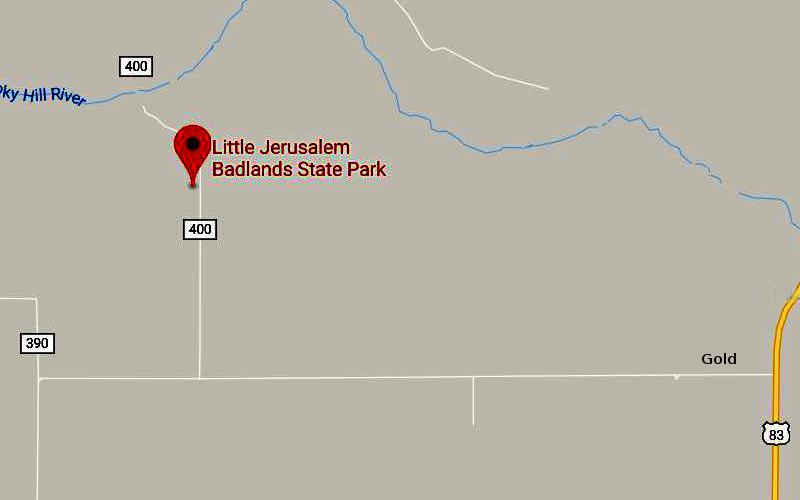 Little Jerusalem Badlands State Park Map - Scott City, Kansas