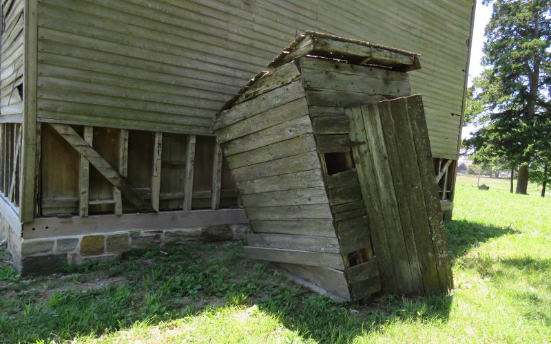 Outhouse behind Little Stranger Church