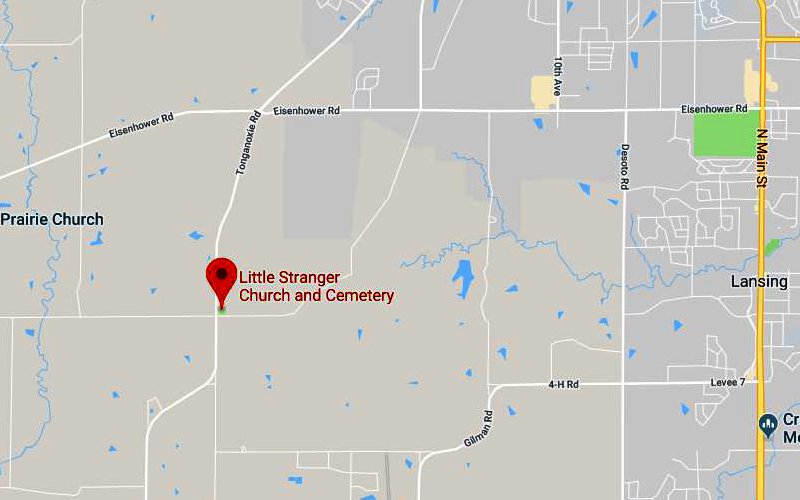 Little Stranger Church Map - Leavenworth Country, Kansas