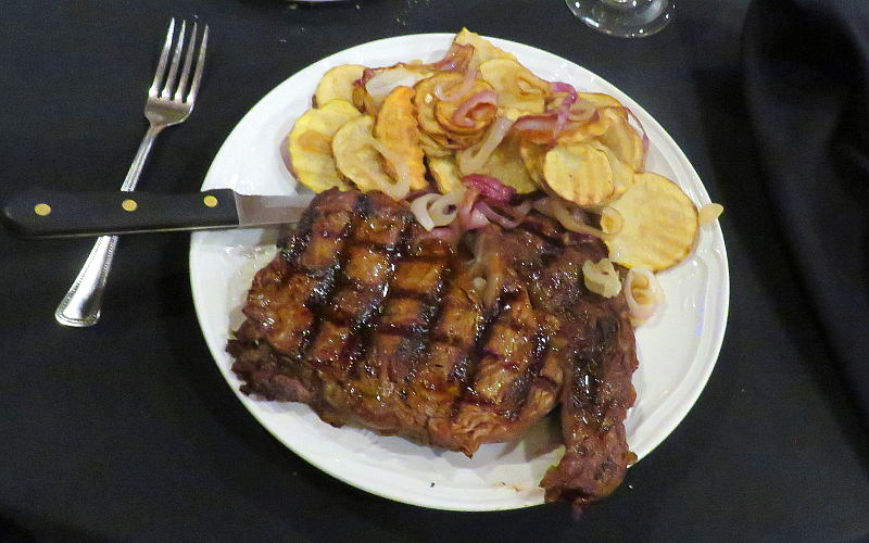 Rib eye steak at Majestic Theater - Scott City, Kansas