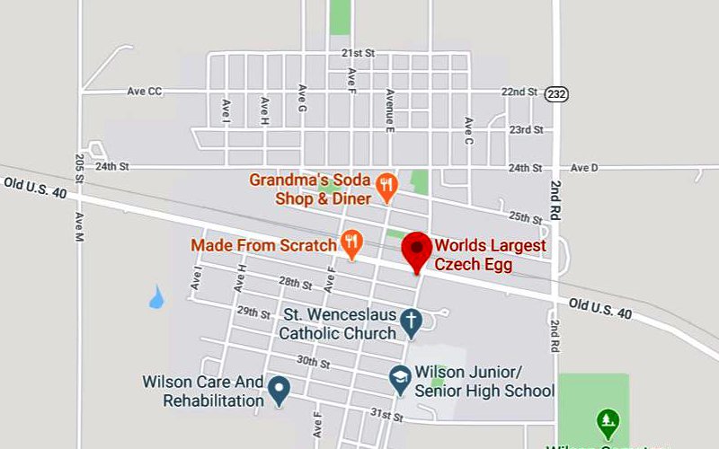 Worlds Largest Czech Egg Map - Wilson, Kansas