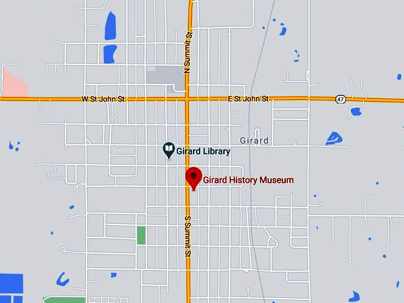 Girard History Museum Map - Girard, Kansas