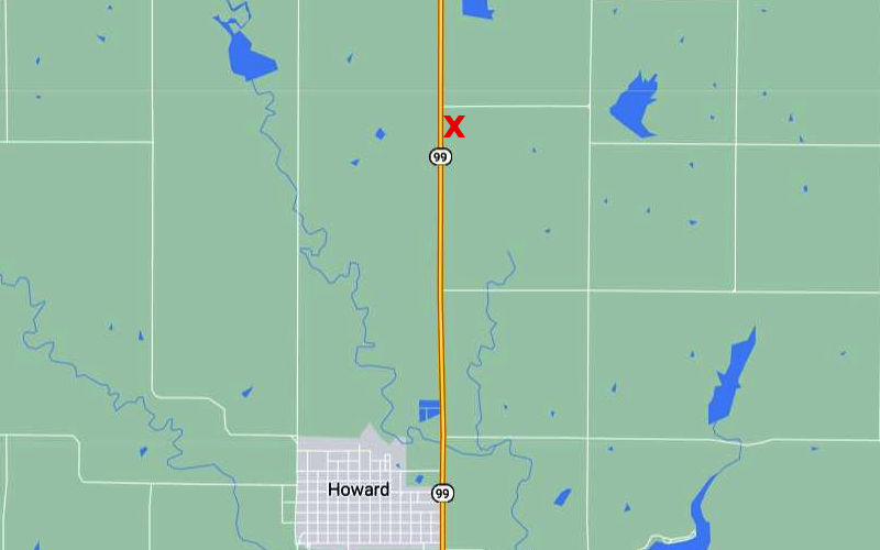 Benjamin Hobbs Grave Map - Howard, Kansas