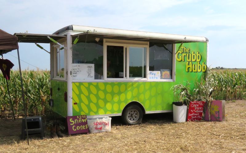 Grubb hub at Klausmeyer Sunflower Fields