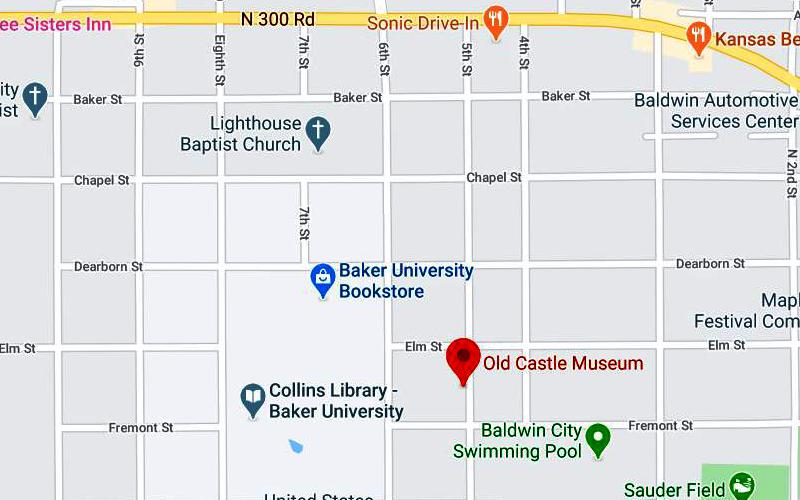 Old Castle Museum Map - Baldwin City, Kansas