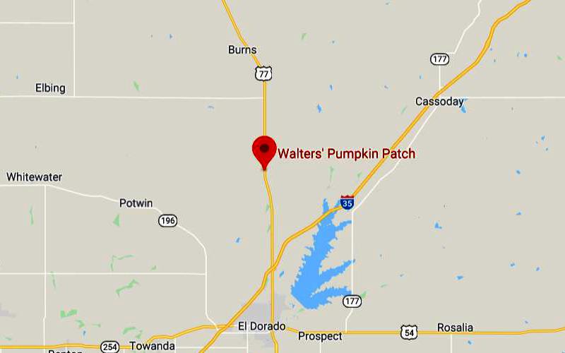 Walters Pumpkin Patch Map - Burns, Kansas