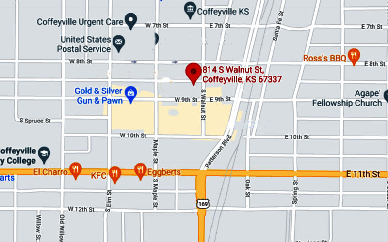Dalton Defenders Museum Map - Coffeyville, Kansas