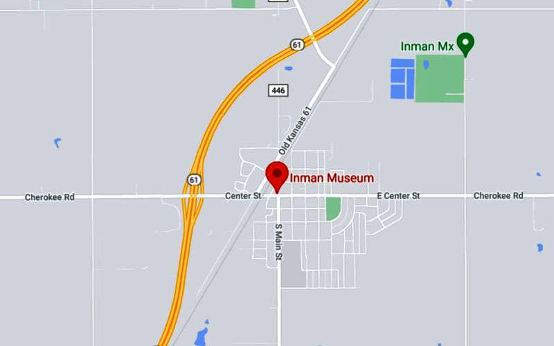 Inman Museum Map - Inman, Kansas