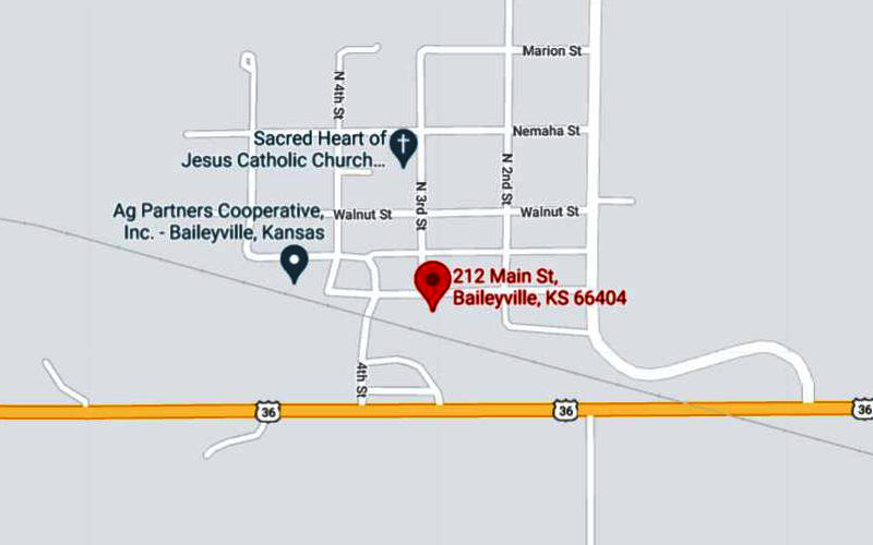 Koch's Service Station Museum Map - Baileyville, Kansas