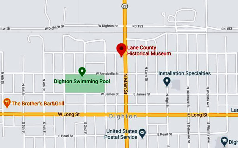 Lane County Historical Museum Map - Dighton, Kansas