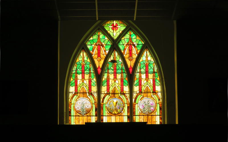 Stain glass window - New Almelo, Kansas