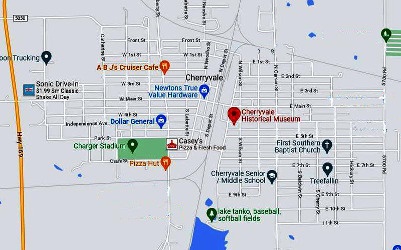 Cherryvale Historical Museum Map - Cherryvale, Kansas