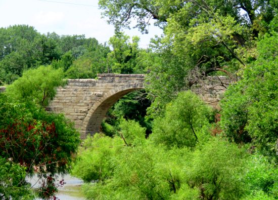 Clements double stone bridge - Clements, Kansas