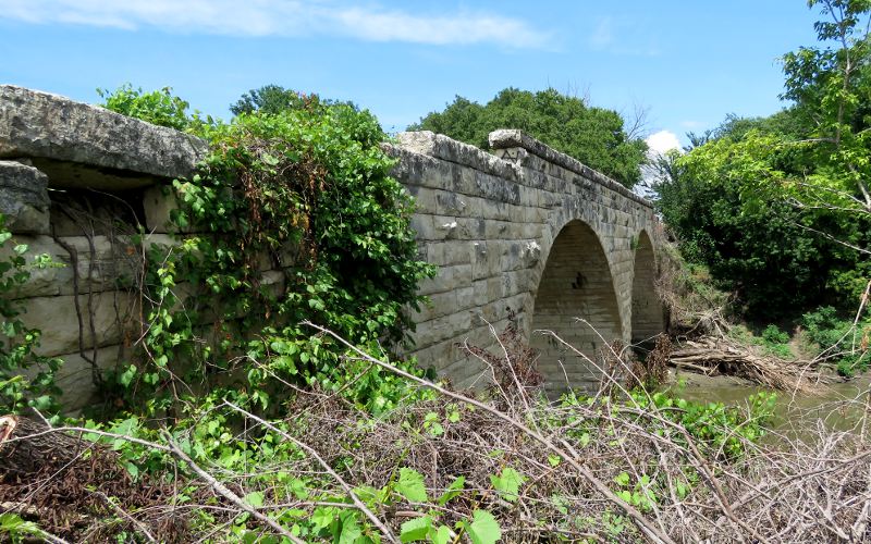 Clements Stone Arch Bridge from the south end