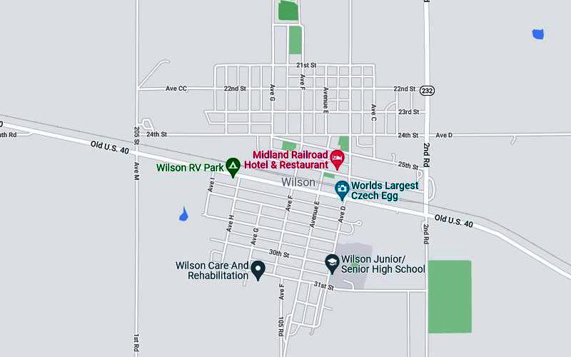 Map of Wilson, Kansas