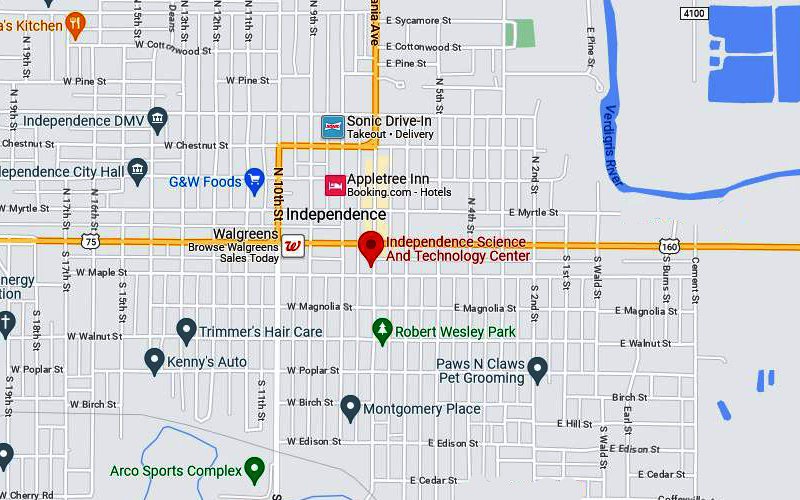 Independence Science and Technology Center Map - Independence, Kansas