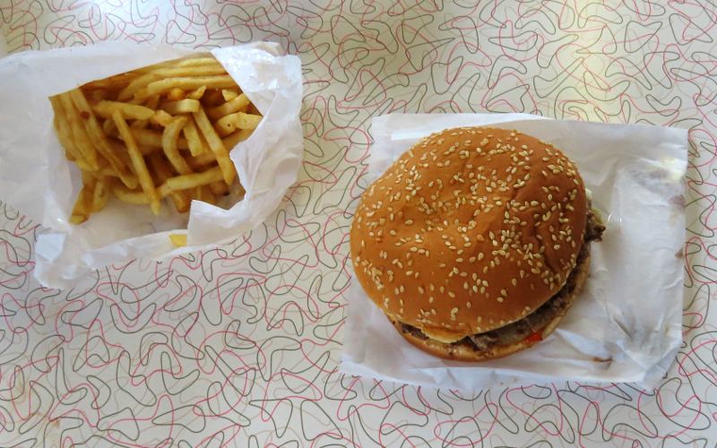 French fries and Philly steak - Jiffy Burger Smith Center