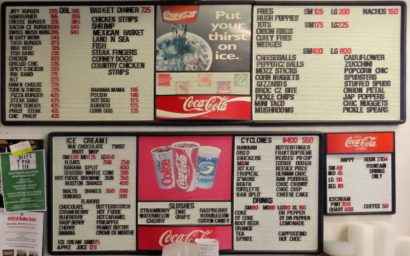 Jiffy Burger menu - Smith Center, Kansas