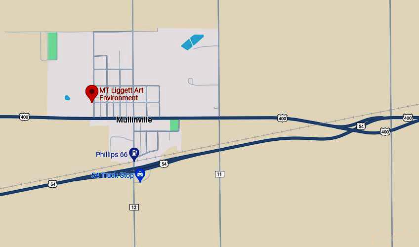 M.T. Liggett Art Environment Visitors Center Map - Mullinville, Kansas